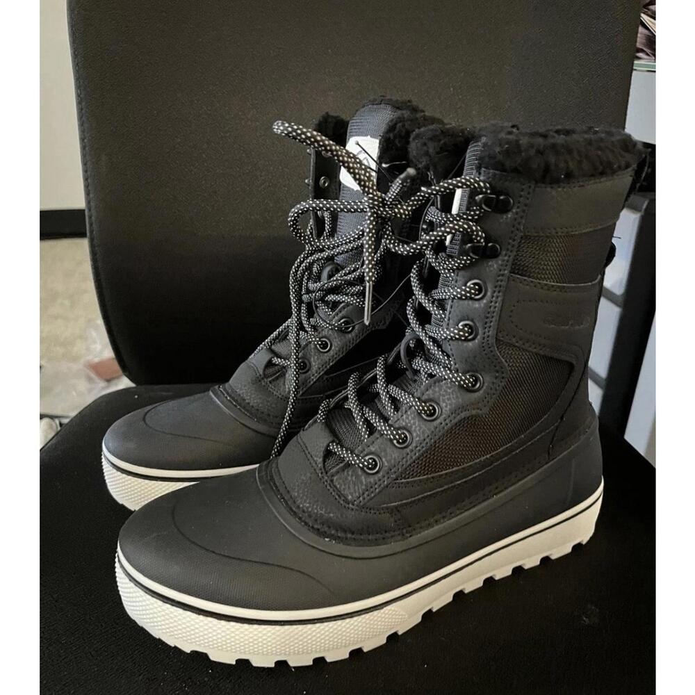Quicksilver Sub Zero Hi Black Winter Snow Boots Waterproof 3M Insulate Men's 9
